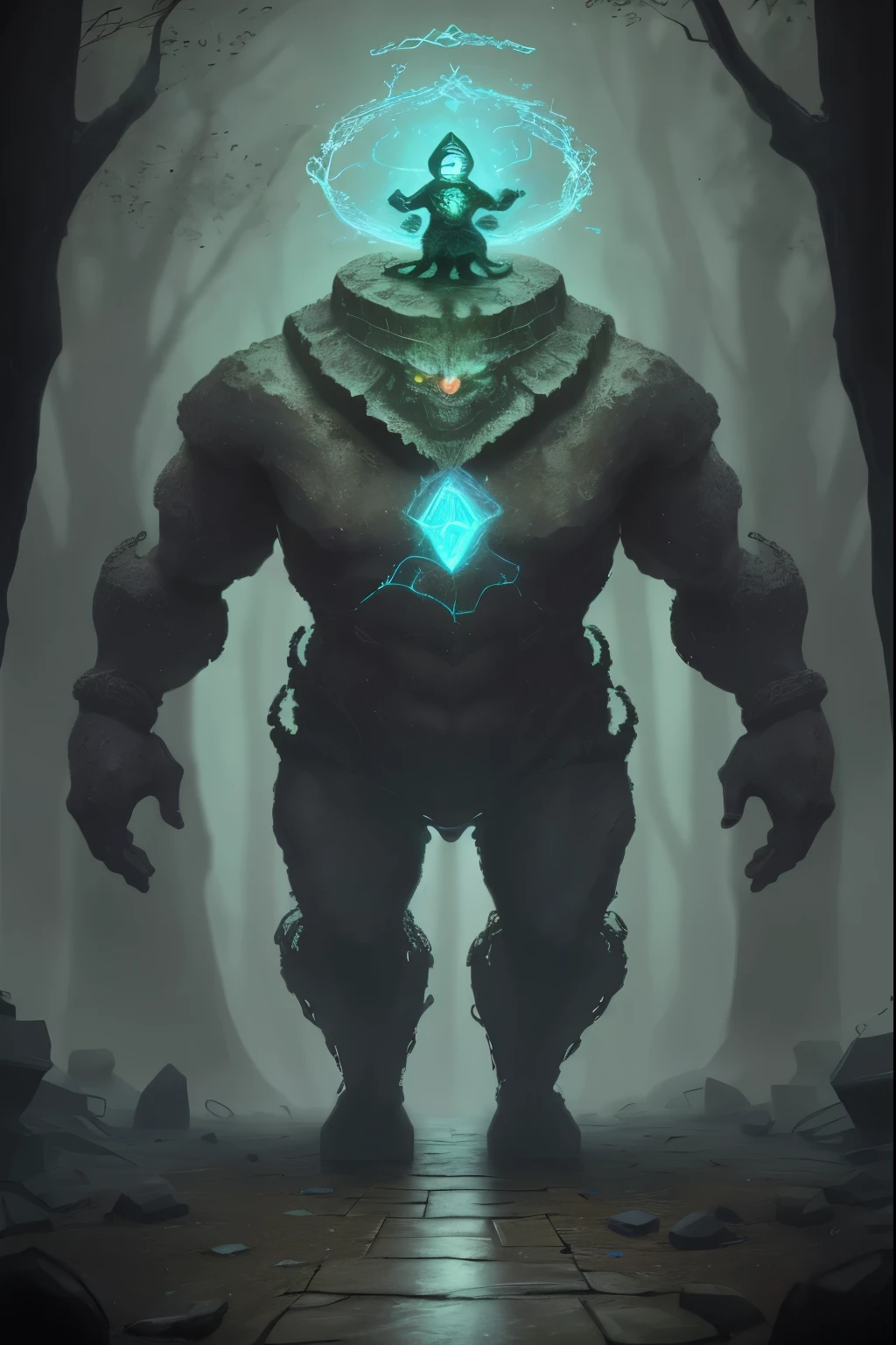 ancient entity, golem, magical