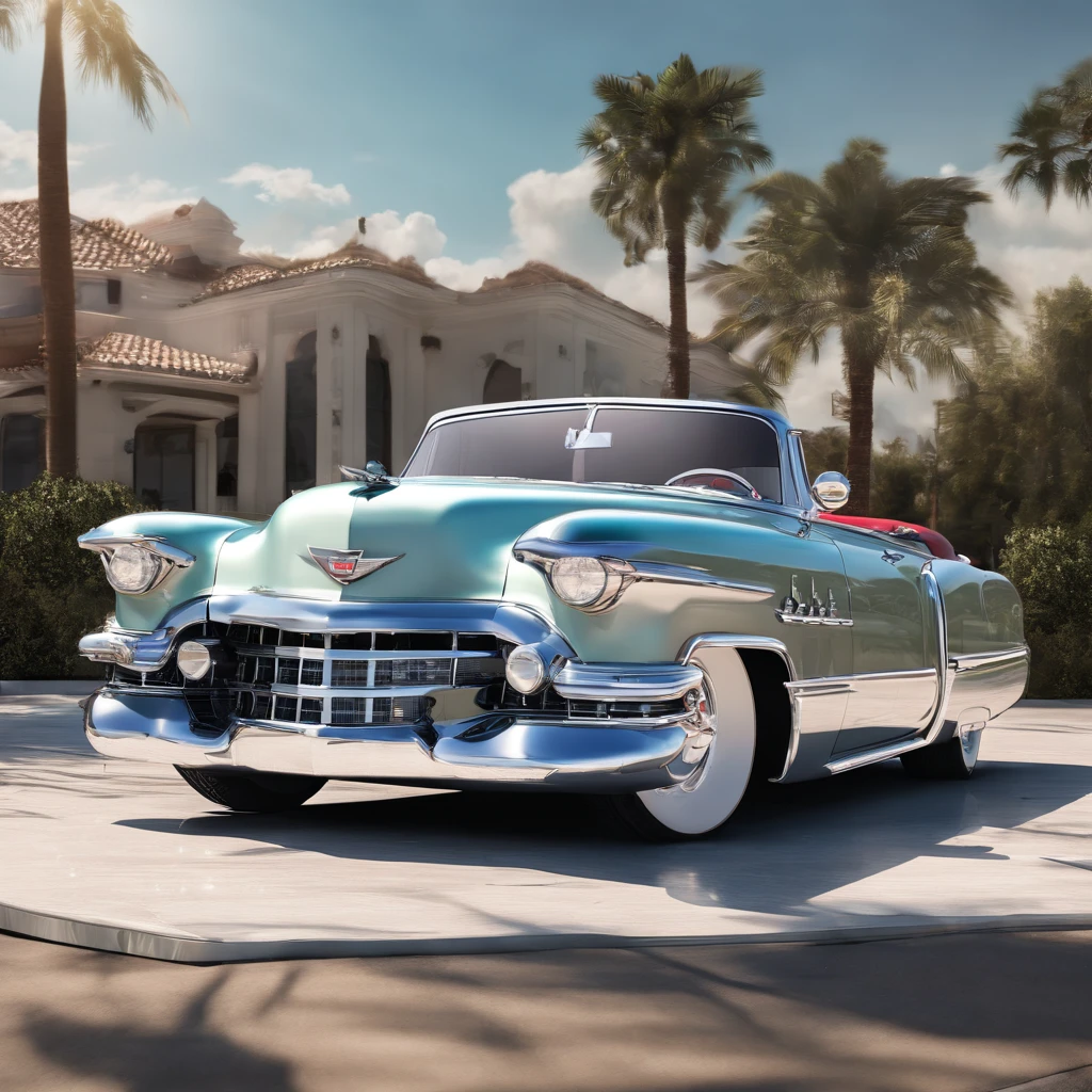 A 1950's Cadillac convertible retooled into a Super HotRod Low Rider absolutely outstanding and best quality. Totally customized.