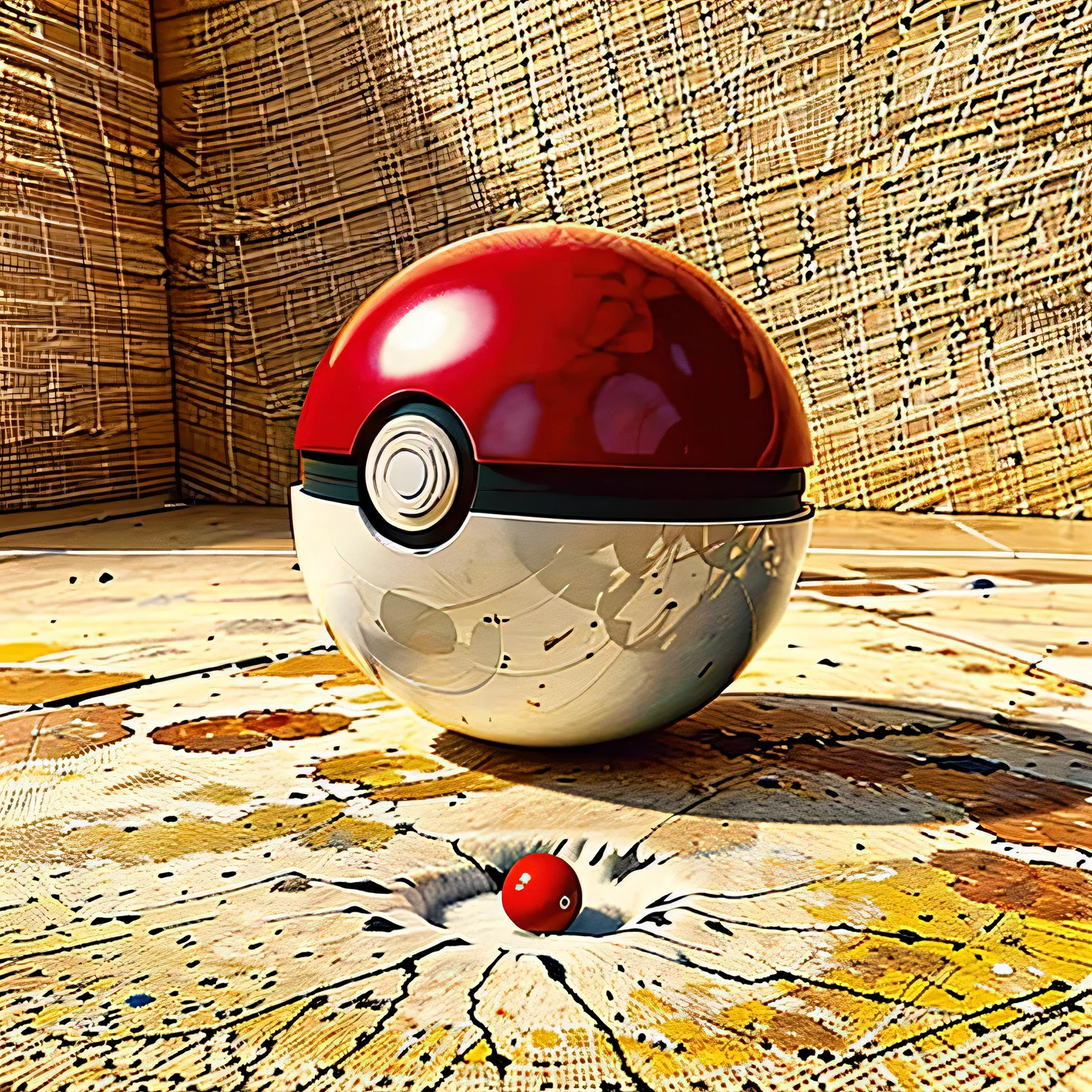 (illustration, melhor qualidade, obra de arte, Arte Oficial:1.1), pokeball, piso de grama