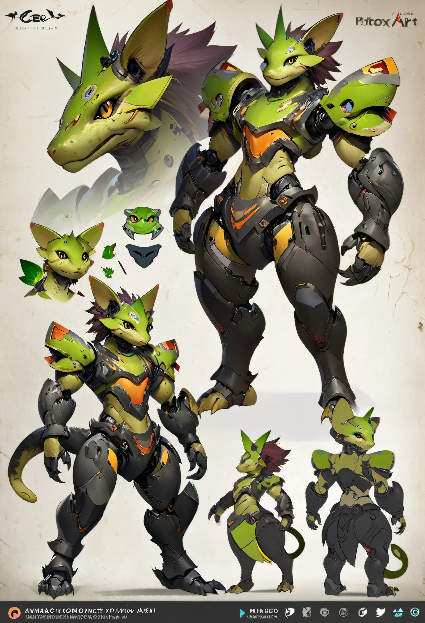 anime character with a cat like body and a helmet, trending on artstation pixiv, ( ( character concept art ) ), anthro gecko, male robotic anthro dragon, anthro cat, high quality digital concept art, professional concept art, detailed fanart, pixiv contest winner, an anthro cat, anthro art, official character art, mecha asthetic