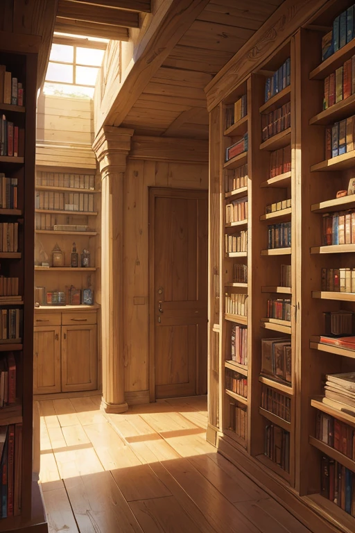 tall round room with walls covered by shelves for storing ancient scrolls