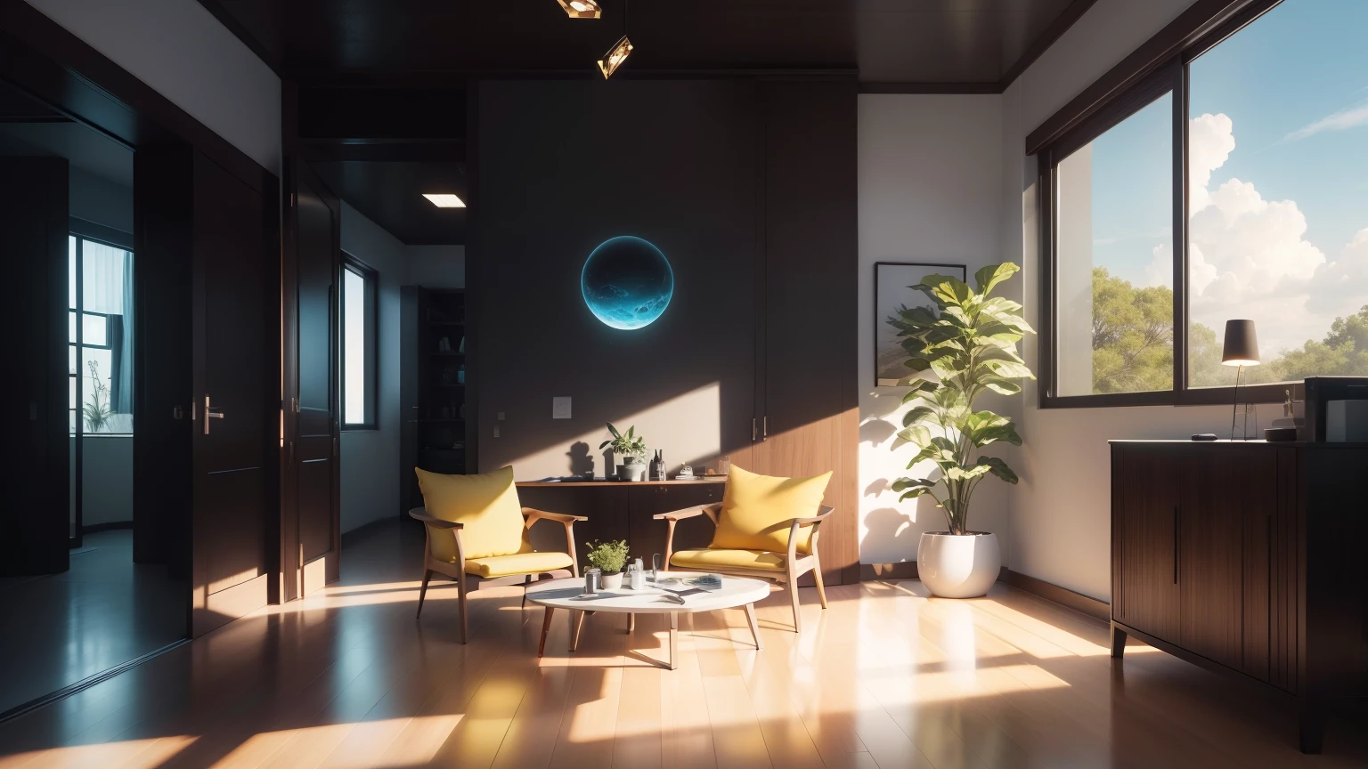 (melhor qualidade,4k,8k,Altas,master piece:1.2),ultra-detalhado,(realistic,fotorrealista,foto-realistic:1.37),A funny-looking technical robot in modern buildings,illustration,metallic textures,shiny surfaces,nanotecnologia,Advanced technology,circuitos complexos,cores brilhantes,materiais reflexivos,visibilidade clara dos componentes,linhas suaves,Design elegante,detalhes intrincados,Futuristic architecture,ambiente elegante e limpo,mistura harmoniosa de natureza e tecnologia,esquema de cores azul e prata,soft, diffused lighting,perfect balance between shadows and highlights,alto contraste,ambiente interno,creativity and innovation.
