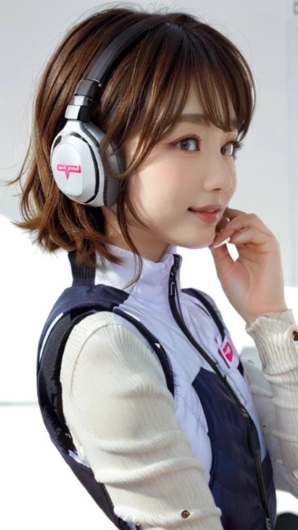 (NSFW), (1 girl: 1.3),
BREAK, Half body shot, Japanese, 17 year old supermodel, High school girl, (from the side), (Best quality: 1.4), 32K resolution, (Realistic: 1.5), (Surrealistic: 1.5), High resolution 32k UHD, (Masterpiece: 1.2)), (Improved quality: 1.4), (Very beautiful facial details), (Top quality realistic textured skin: 1.4), (Perfect anatomy: 1.2), Yes:1.37),
BREAK
((astrovest:1.5)), ((headphone:1.15)),
BREAK
(black sleeves):2,(black long sleeves):2,(astrovest):2,
BREAK
De-emphasizes the bust top, ((In a futuristic white classroom: 1.15)), inside spacecraft, precise fingers, very detailed, symmetrical eyes, ((looks at viewer)), natural makeup, ( (Good eye for quality: 1.2)), (Tired, sleepy and satisfied: 0.0), (Beautiful lips: 1.33), (Great nose: 1.2), ((Physically-based rendering of background: 1.37)), Thin: 1.2, flat chest, (slender lower body), brown hair, (shaggy hair:1.37), anxious face, gentle light illuminates face and body, professional film lighting,smile,