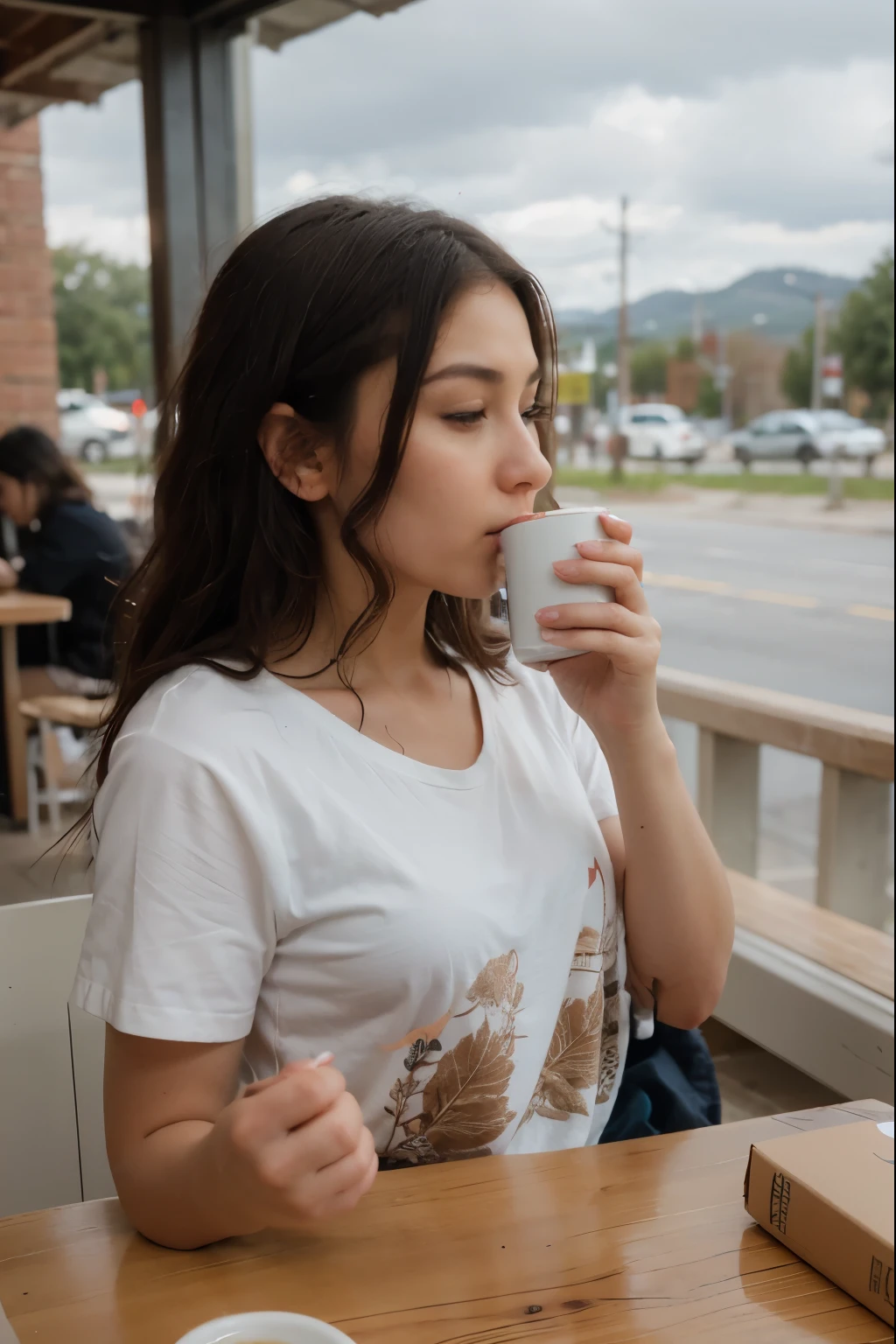 normal profile photo drinking coffee 