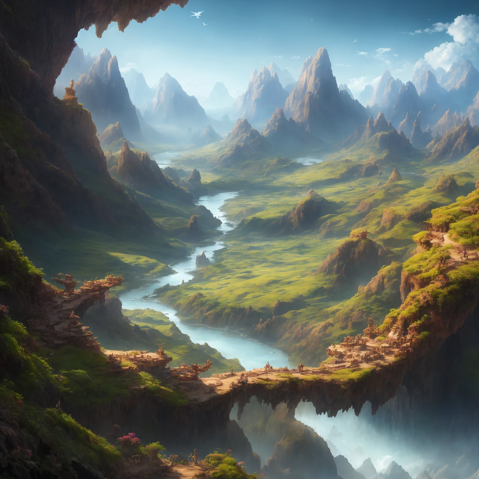 masterpiece, best quality, high quality, Very detailed Cg Unity 8K wallpaper,ecological landscape ,A valley forgotten by time,huge,Smooth,Natron Lake。,Tamarind,miniature,Award-winning photography, Bokeh, depth of field, high dynamic range, bloom, Color difference ,lifelike,Very detailed, Popular topics on artstationh, Trending on CGSociety, complex, high detail, dramatic, Midway Art