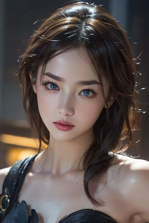 Rough Craft'S Worldから来た女性のエイリアン, highly detailed artistic photography, midnight aura, Night Sky, Detailed gorgeous face, dream-like, Shine, Backlit, Glamour, Sparkling, (very detailed face and eyes:1.2), (High resolutionの光る赤い目:1.4), Perfect Anatomy, (A beautiful, toned body:1.5), (Moisturized Skin:1.2), No makeup, (bear:1.1),(Thick eyebrows:1.2), Long canines. Smooth, extRa High resolution, 8K, Unreal Engine 5, Ultra-sharp focus, Art by Alberto Seveso, germ of art, Barbaric, SF, Complex芸術作品の傑作, evil, Matte Movie Poster with Image, Golden Ratio, Trending on CGsociety, Complex, wonderful, ArtStation Trends, author: germ of art, H. R. Giger and Beksinski, very detailed, Rough Craft'S World, Cthulhu, vibration, Draw a movie character, Ultra high quality model, Cinematic Quality, Detail up, (Complex details:1.2), High resolution, High resolution, draw faithfully, (Thick eyebrows:1.2), (Big scarlet eyes:1.3)