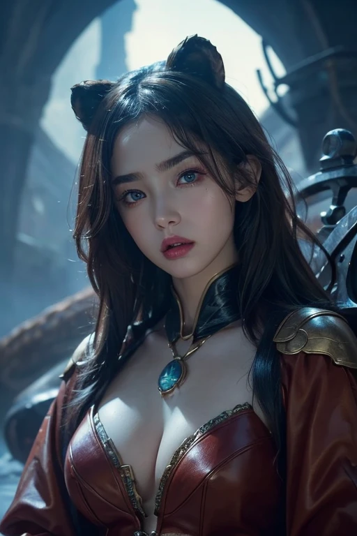 Rough Craft'S Worldから来た女性のエイリアン, highly detailed artistic photography, midnight aura, Night Sky, Detailed gorgeous face, dream-like, Shine, Backlit, Glamour, Sparkling, (very detailed face and eyes:1.2), (High resolutionの光る赤い目:1.4), Perfect Anatomy, (A beautiful, toned body:1.5), (Moisturized Skin:1.2), No makeup, (bear:1.1),(Thick eyebrows:1.2), Long canines. Smooth, extRa High resolution, 8K, Unreal Engine 5, Ultra-sharp focus, Art by Alberto Seveso, germ of art, Barbaric, SF, Complex芸術作品の傑作, evil, Matte Movie Poster with Image, Golden Ratio, Trending on CGsociety, Complex, wonderful, ArtStation Trends, author: germ of art, H. R. Giger and Beksinski, very detailed, Rough Craft'S World, Cthulhu, vibration, Draw a movie character, Ultra high quality model, Cinematic Quality, Detail up, (Complex details:1.2), High resolution, High resolution, draw faithfully, (Thick eyebrows:1.2), (Big scarlet eyes:1.3)