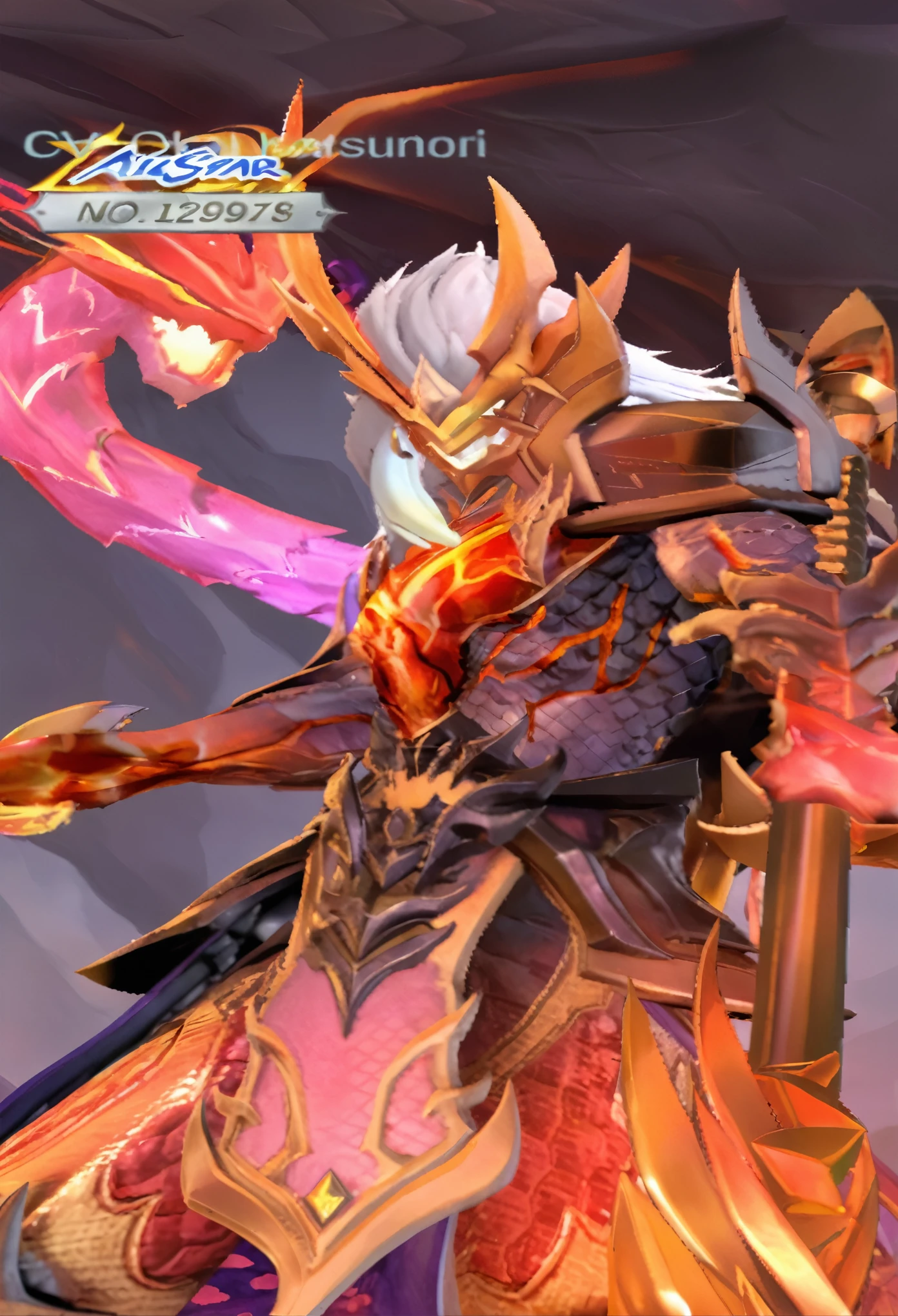 a close up of a person holding a sword and a fire, black fire color reflected armor, draconic looking armor, infernal enigma, darksiders style, fuchsia skin beneath the armor, heise jinyao, dragon knight, flame conjuring armored, corrupted armor, full dress of lava showcase, detailed hot maw, 8k hd wallpaperjpeg artifact