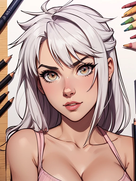 estilo de desenho animado:1.2), mulher Angelica - Fate/Kaleid Liner Prisma Illya Artline fundo branco mulher Imagem de desenho animado de uma mulher , roupas sensuais , garota super valente destemida , cartoon style illustration, estilo de arte dos desenhos animados, estilo de arte dos desenhos animados, digital illustration style, design de personagens altamente detalhado, arte digital detalhada fofa, City fan art, design de personagem retrato, beautiful digital illustration, retrato de alta qualidade, arte em quadrinhos, retrato do design do personagem,Angelica - Fate/Kaleid Liner Prisma Illya white background Busty without clothes and medium breasts cartoon style female character dressed in Fallout 4 uniform Angelica - Fate/Kaleid Liner Prisma Illya