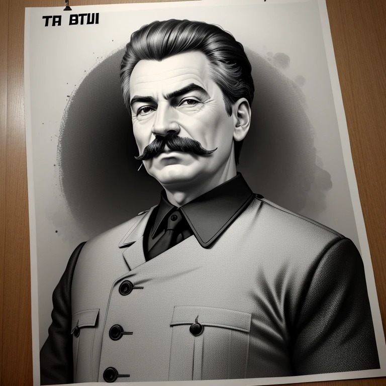 Stalin, poster, Black & White Style, realism, фото realism , tunic, straw ,street style