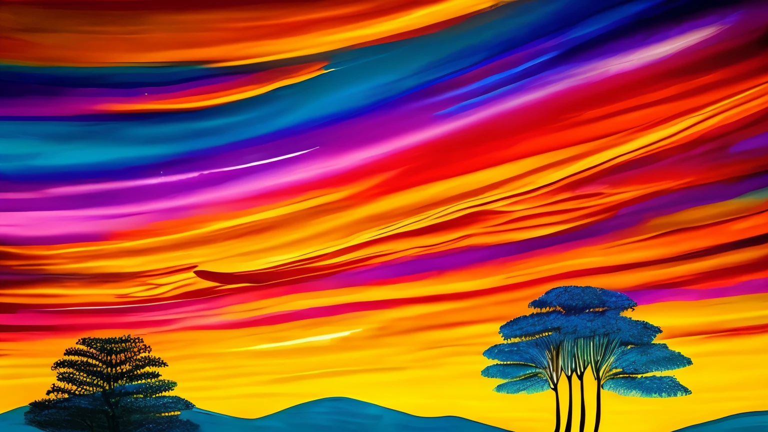 Description of a celestial scene: A vast golden plain stretches as far as the eye can see, banhada por uma luz suave e reconfortante que emana de um horizonte distante. No centro, ergue-se uma estrutura majestosa, radiant in its indescribable beauty, envolta em uma aura de paz e serenidade. Ao redor, tall, leafy trees sway gently to the rhythm of a heavenly breeze, enquanto riachos cristalinos serpenteiam entre as colinas verdejantes. in the sky, dazzling colors dance in a spectacle of light and color, reflecting the joy and harmony that permeates this place beyond human imagination.