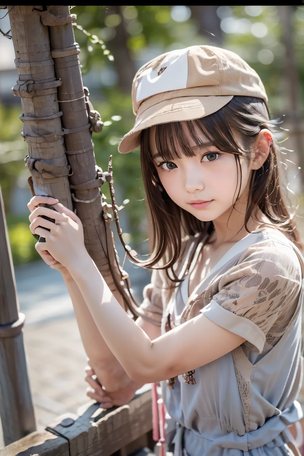 ((sfw: 1.4)), ((detailed face, professional photography)), ((sfw, zettai ryouiki, 1 Girl)), Ultra High Resolution, (Realistic: 1.4), RAW Photo, Best Quality, (Photorealistic Stick), Focus, Soft Light, ((15 years old)), ((Japanese)), (( (young face))), (surface), (depth of field), masterpiece, (realistic), woman, bangs, ((1 girl))
