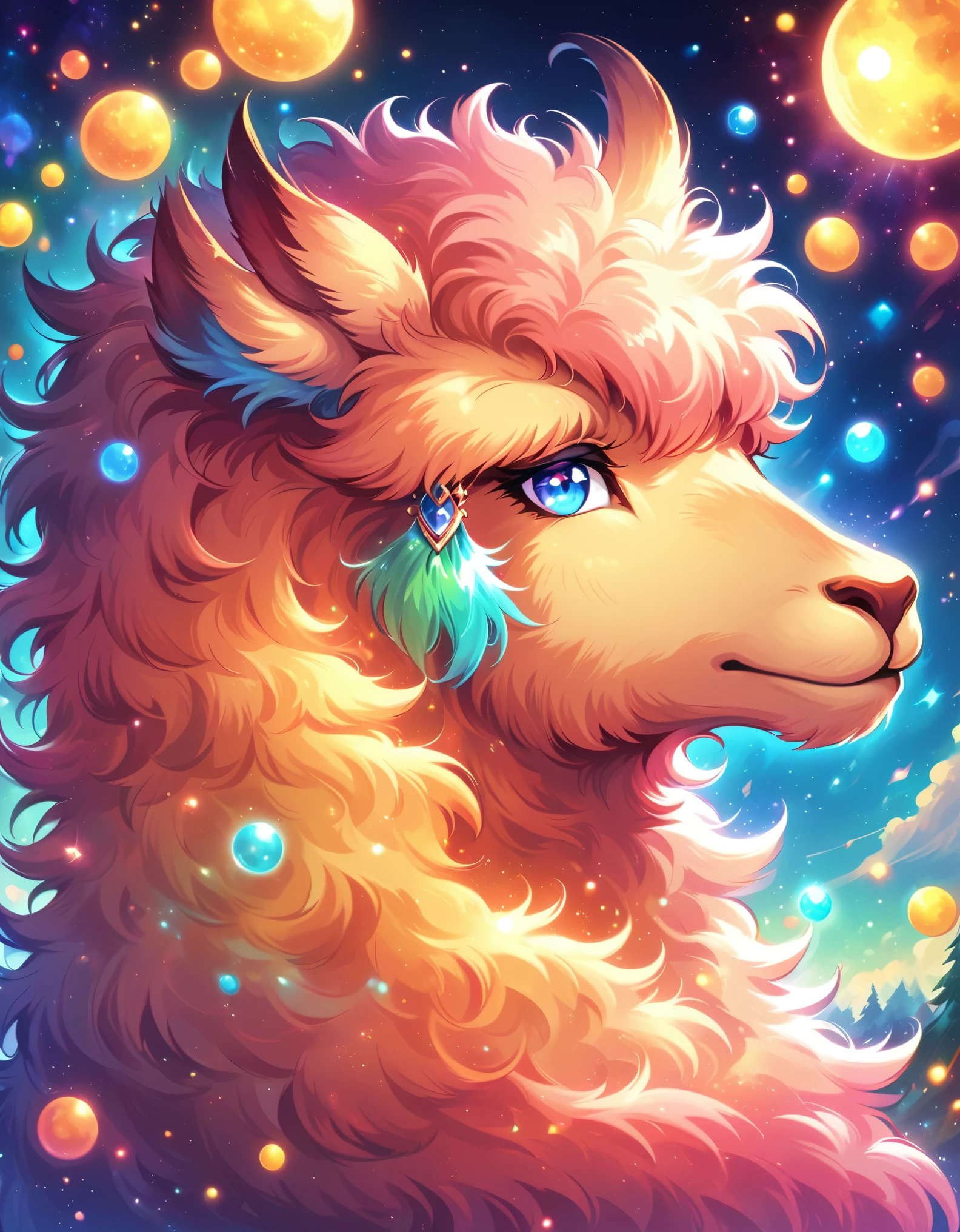 画一只蓝眼睛和蓝鼻子的camel, camel, Llama human portrait, very very beautiful Furry art, Fluffy and full of light,lol, llama, furry fantasy art, Alpaca, Furry art!!!, animal art, Furry art, Lovely and detailed digital art, fursona Furry art commission, Detailed fan art