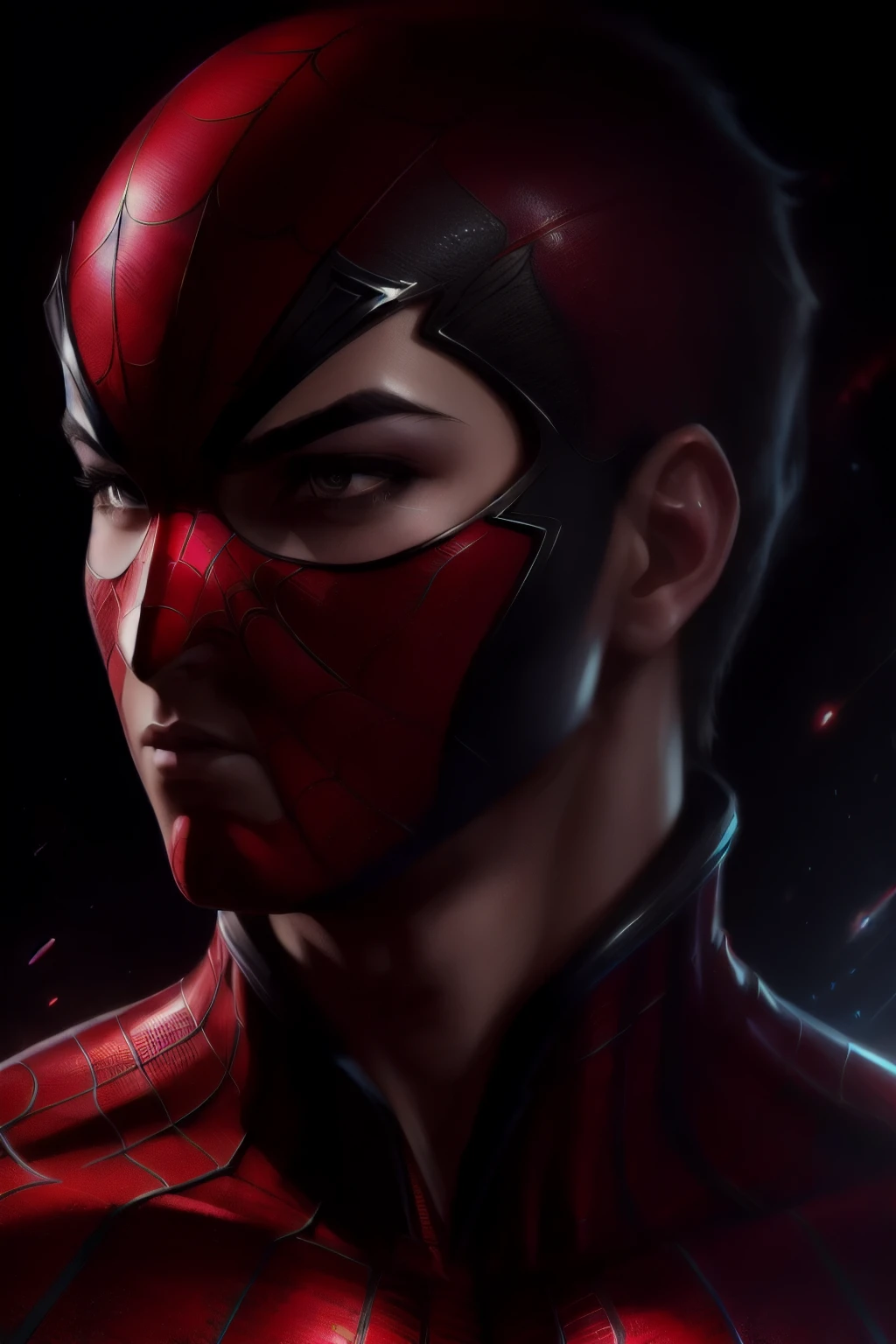 (Award Winning Digital Artwork:1.3) of (Sketch:1.3),(Energetic:1.3) Spidey, EmmaRob,CGSociety,ArtStation,(Saturated:1.3),(close portrait:1.3),(Feminine:1.4),(beautiful:1.4),(attractive:1.3),handsome,calendar pose,perfectly detailed eyes,studio lighting,thematic background