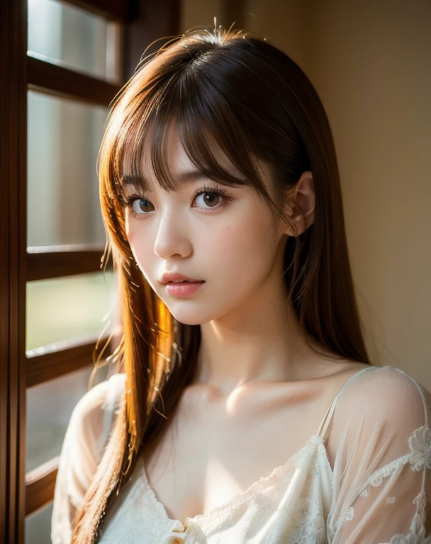 best quality, face focus, soft light, ultra high res, (photorealistic:1.4), RAW photo,
1japanese girl, solo, cute, (pupil, lights in the eyes), detailed beautiful face, (small chest),(high resolution detail of human skin texture),
(long hair),
indoor,
Damask Shirt Dress,
(portrait)