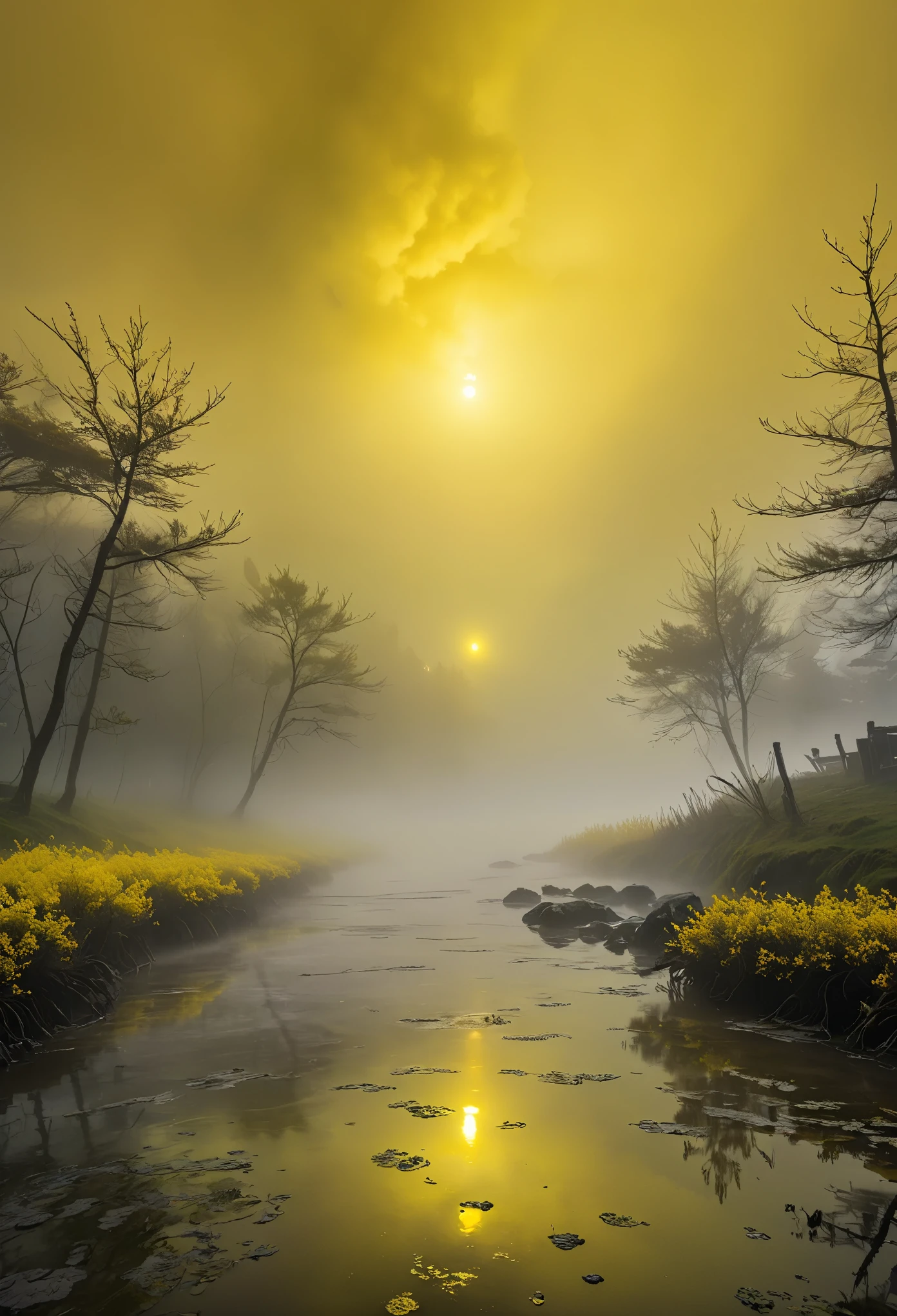 Masterpiece, best quality, 8k, yellow fog