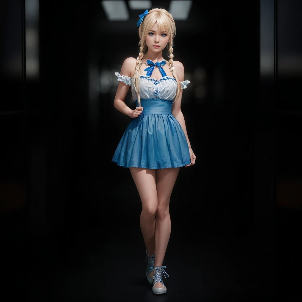 Marie Rose, (best quality,8k,UHD,realistic:1.37),beautiful detailed blue eyes,beautiful detailed face,long blonde hair,ultra-realistic texture.