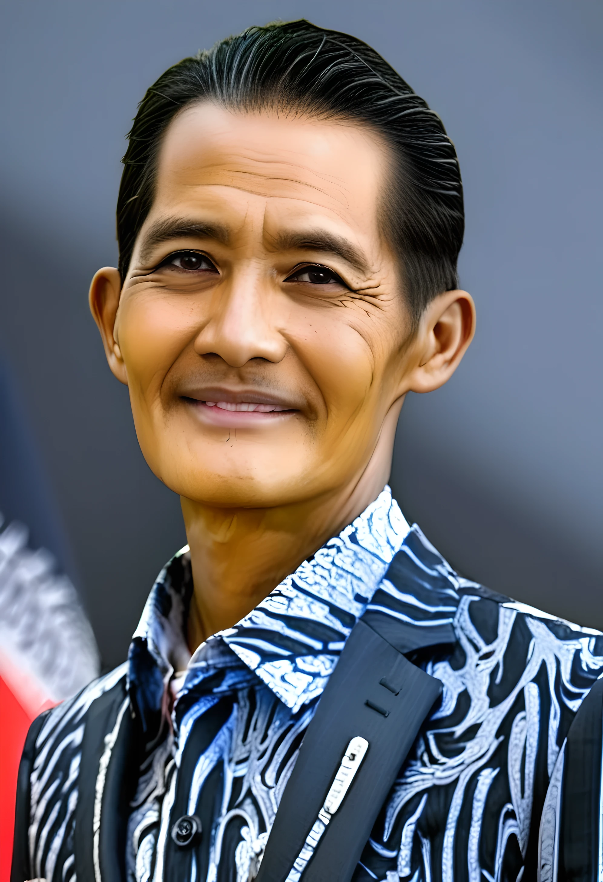 High resolution photo of a handsome man in a suit, black eyes,Indonesia,Facing the camera with a genuine seductive smile