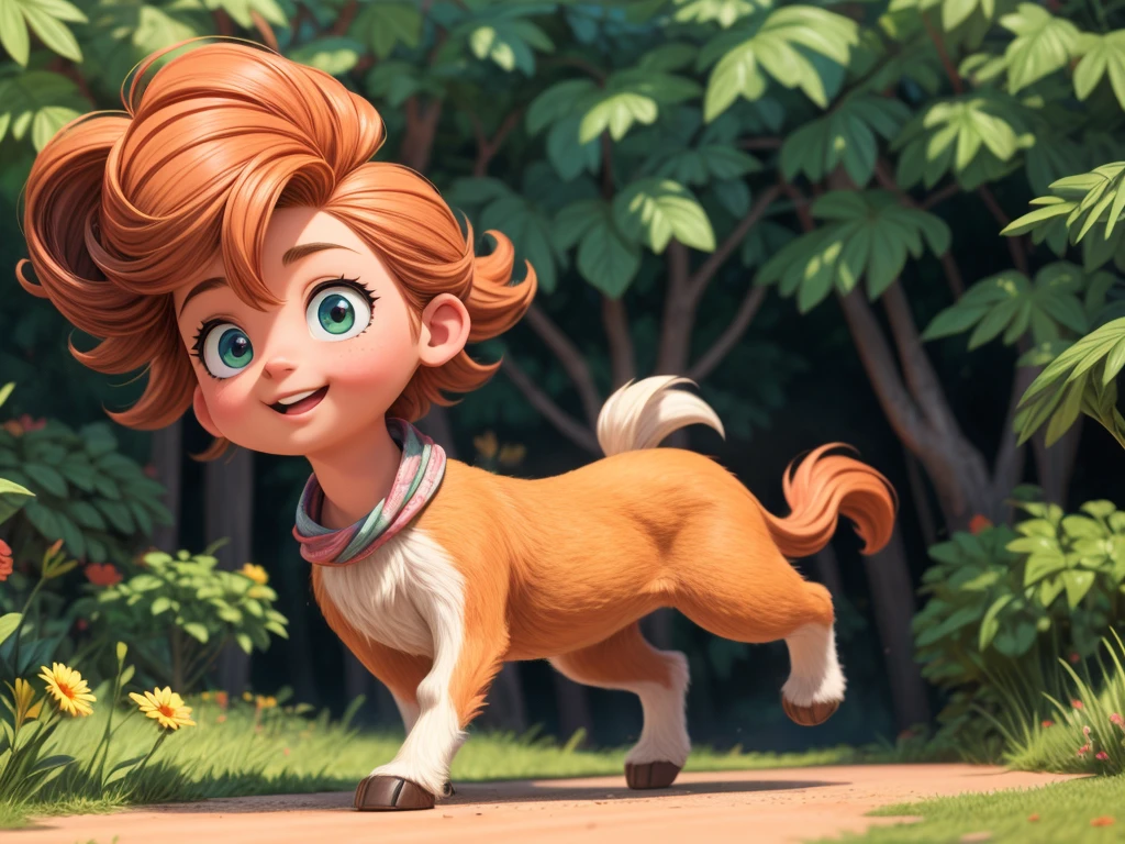 An alpaca running with a girl,pencil sketch,beautiful detailed eyes,beautiful detailed lips,extremely detailed eyes and face,long eyelashes,dusty path,wind-blown hair,flying scarf,green meadow,best quality,4k,highres,masterpiece:1.2,ultra-detailed,realistic:1.37,HDR,studio lighting,sharp focus,professional,vivid colors,portraits,warm color tones,soft sunlight