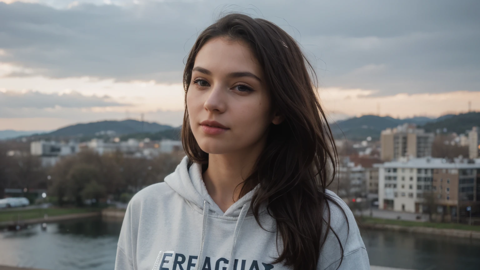 ((best quality)), ((masterpiece)), (detailed), perfect face
beautiful city scenery, hoodie jacket