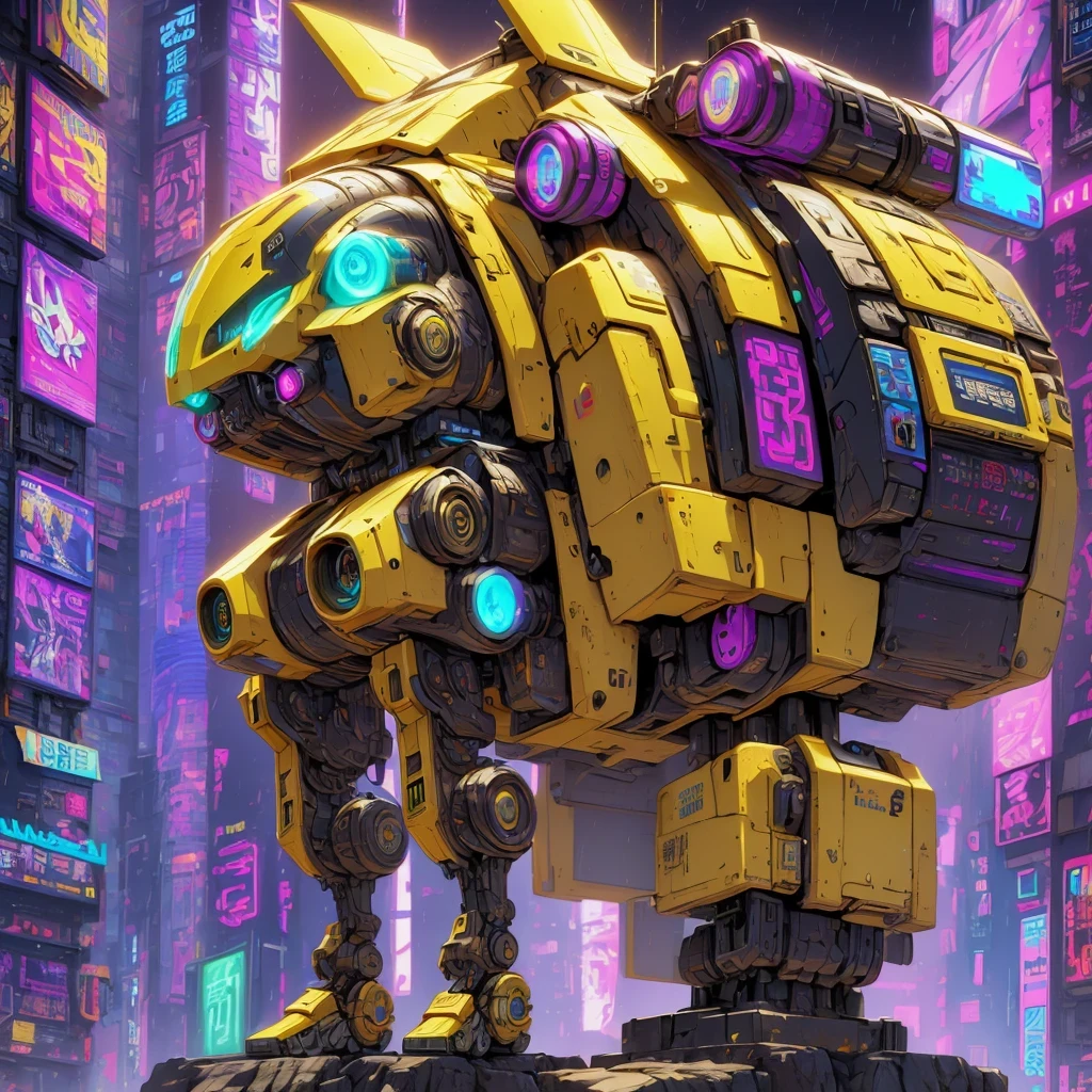 ((Tilt-Shift))(Telephoto)Close ups of robots with a star at the top, female robot mech leader, ocean punk mech, animal fuse, digital cyberpunk - anime art, animal art, rodent mech, neon scale and robot technology, mecha hunting dog, anime large mech robot, internet me, cyberpunk Picchu, digital cyberpunk anime art, partially glowing robot with purple background, internet me, in style of Beppur, (Half 1:60)(Second dimension model atmosphere)cyberpunk Picchu, style hybrid mix of Beppur, 3 d render Beppur, cute and exquisite epic robot, Beppur masterpiece, cyberpunk art style Yellow mecha, Beppewrur!!, Network Steam Punk 16 K ,3 D Head Glow, Purple Background Robot Close Ups Nertu work Me, in style of Bep pursr, Cyberpunk Pikachu, style hybrid mix of euepr4pur, 3D render Beprpur, Cute and Exquisite Epic Robot, Beppur Masterpiece, Cyberpunk Art Style, Yellow Mech, Beppur!!, Network Steam Punk 8 k 3 d