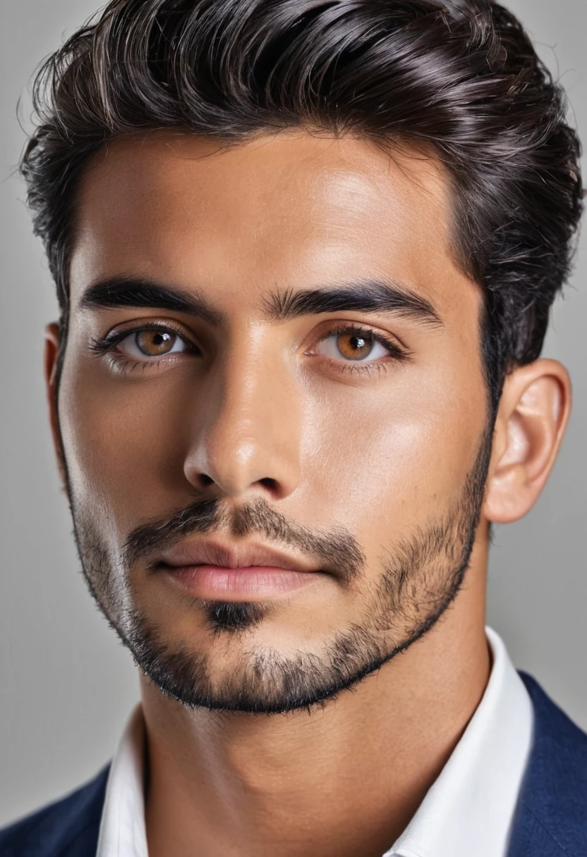 hombre distinguido y elegante tiene una presencia imponente que refleja su estatus social elevado. Con cabello oscuro perfectamente peinado y unos ojos penetrantes que revelan una inteligencia aguda, proyecta una imagen de poder y autoridad. Su figura es alta y bien formada, y su porte es siempre digno y controlado.