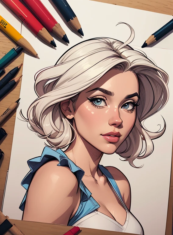 (estilo de desenho animado:1.2), Imagem de desenho animado de uma mulher com cabelo grande, roupas de rua hip hop , garota funky super fofa, Ilustra??o estilo desenho animado, estilo de arte dos desenhos animados, estilo de arte dos desenhos animados, digital illustration style, design de personagens altamente detalhado, arte digital detalhada fofa, City fan art, Design de personagens de retrato, beautiful digital illustration, retrato de alta qualidade, Arte em quadrinhos, Retrato de design de personagens, fundo branco