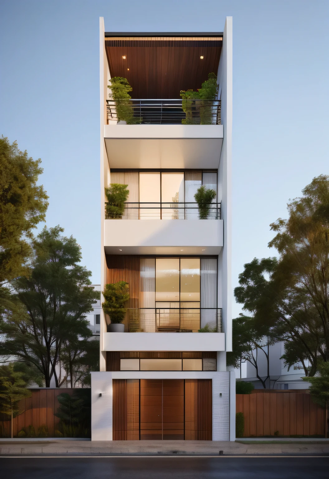 rendering of a modern residential townhouse, professional render, wide angle exterior 2023, highly detailed render, high quality rendering, realistic render, architectural render, high-quality render, detailed rendering, hyper-realistic render, hyper - realistic render, very realistic 3 d render, high render, realistic rendering, very realistic render