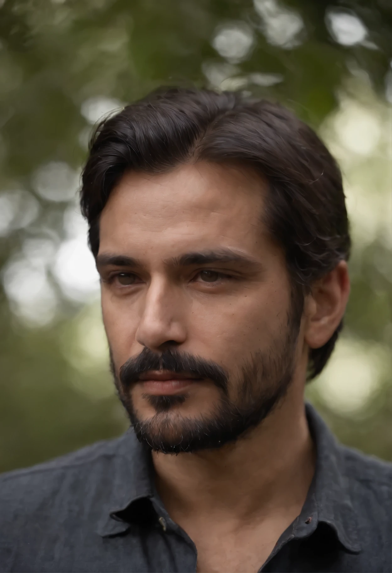 Enano guerrero estilo tierra media de barba y pelo rojo oscuro, de avanzada edad con cicatrices que muestren un aspecto rudo y cansancio