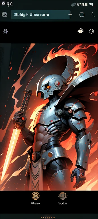 Guerrero, Lethal pre-Hispanic cyborg assassin in black armor, con casco jaguar, careta de sol futuristas , peligro, cielo rojo-amarillo, post apocalyptic art, neon horror,espada fuego, Science fiction, falla, CGSOCIEDAD, pintura de tinta europea moderna, Man, medios mixtos, dystopian art, black cosmic art, verde jade, and neon, analog horror, pesadillacombustible, punk espacial, falla, Inquietantemente, bellamente siniestro. Un cyborg hombre de clase mundial en impresionante HD, arte de clase mundial, Single, obra maestra futuro, excepcional, Exquisito, dark fantasy, arte apocalipsis, calotipo futuro