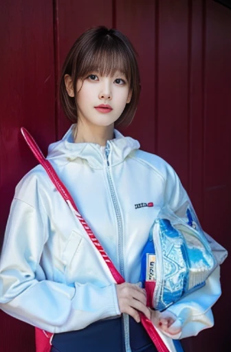 highest quality、High resolution、Realistic、Bright lighting、Professional Lighting、Face Light、Smooth lighting、Japanese women、22-year-old woman、Beautiful sister、Adult Beauty、Beautiful girlodeled、Idol、Super beautiful、Beautiful Skin、Beautiful and detailed、Beautiful and detailed、Detailed face、slim、short medium hair、Brunette colored hair、Brunette eyes、looking at the camera、Gym suit、mini skirt、natural bangs、Straight Hair、Belly button