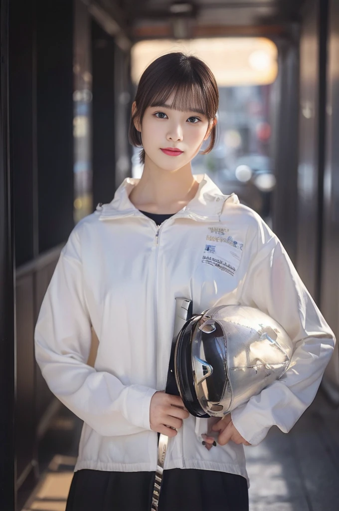 1girl in、real skin、(short hair:1.1)、非常に短いshort hair、(Photorealistic:1.1)、beautiful女性、Beauty Salon、Natural look,One person is standing、beautiful、beautiful woman、Professional Lighting、Photon Mapping、Radio City、physically based rendering、、Gradient black hair、、Shortcuts、girl、(A sharp face)、(Detailed facial description)、(Detailed hand description)、(masterpiece）、（Exquisite CGI）、Extreme light and shadow、works of masters、Rich details、（Detailed facial features）、（最高品質の画像masterpiece）、（Fine grain）、look forward to, slim、With the highest quality、Shining beautiful skin、beautifulな眼、Small breasts。Narrow shoulders、Small breasts、Narrow waist、thin butt、beautiful太もも、Thin thighs。Small Ass。narrow waist。thin butt、Narrow waist、professional writing、Make your fingers natural、Realistic、Bright lighting、Professional Lighting、Face Light、Smooth lighting、Japanese women、22-year-old woman、beautiful妹、Adult Beauty、beautifulgirl、Modeled、Idol、超beautiful、beautiful肌、美しくてFine grain、美しくてFine grain、Detailed face、slim、short medium hair、Brunette colored hair、Brunette eyes、looking at the camera、natural bangs、Straight Hair、Belly button
