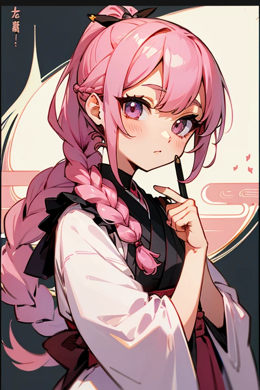 Ms. Haikara、Beauty、Let&#39;s clean your eyes、Sharpen your eyes、The Taisho Period in Japan、Benio、ponytail、cute、Pink hair、cute髪飾り、Braid、