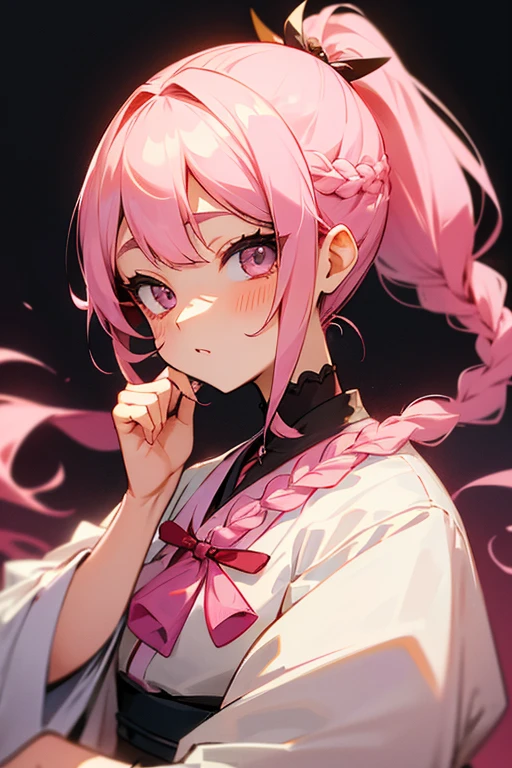 Ms. Haikara、Beauty、Let's clean your eyes、Sharpen your eyes、The Taisho Period in Japan、Benio、ponytail、cute、Pink hair、cute髪飾り、Braid、