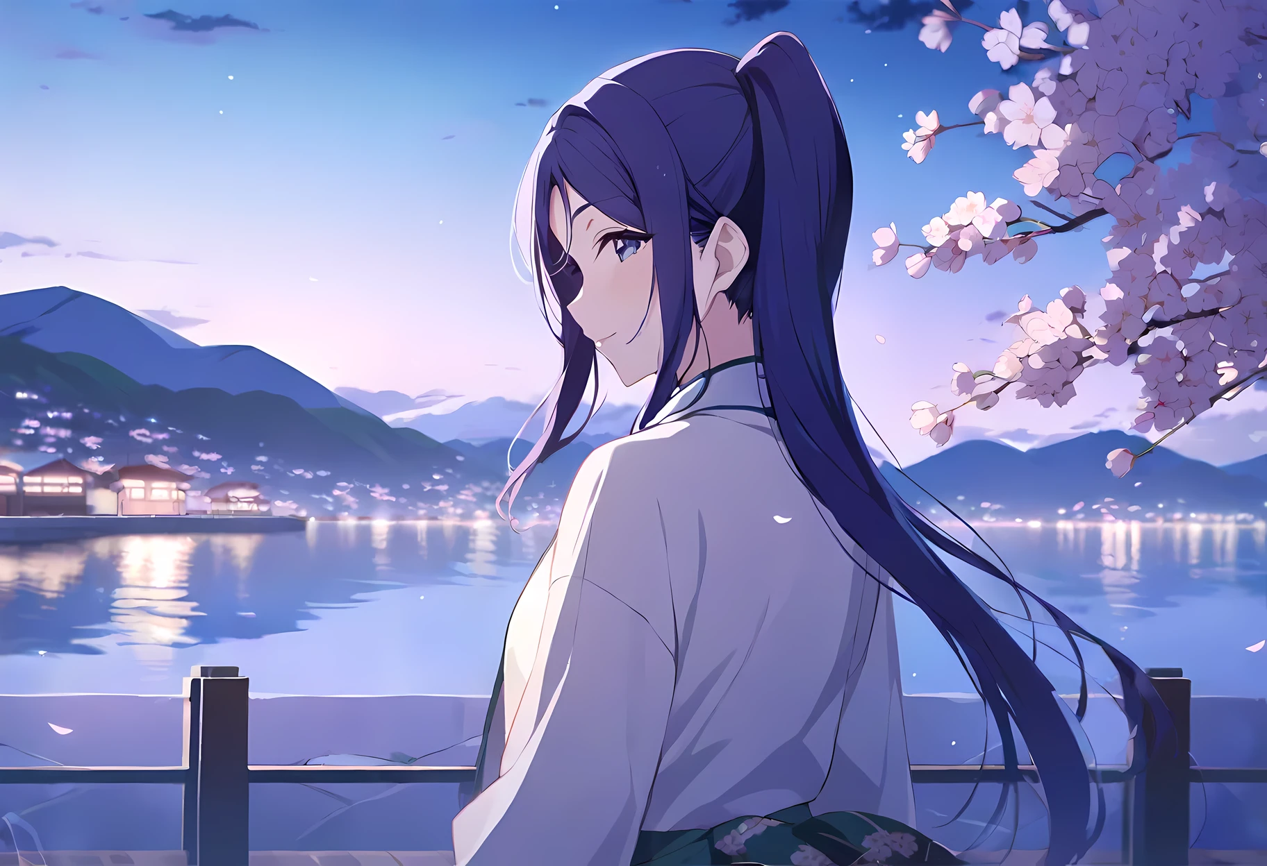 Matsuura Kanan, Cherry Blossoms at Night