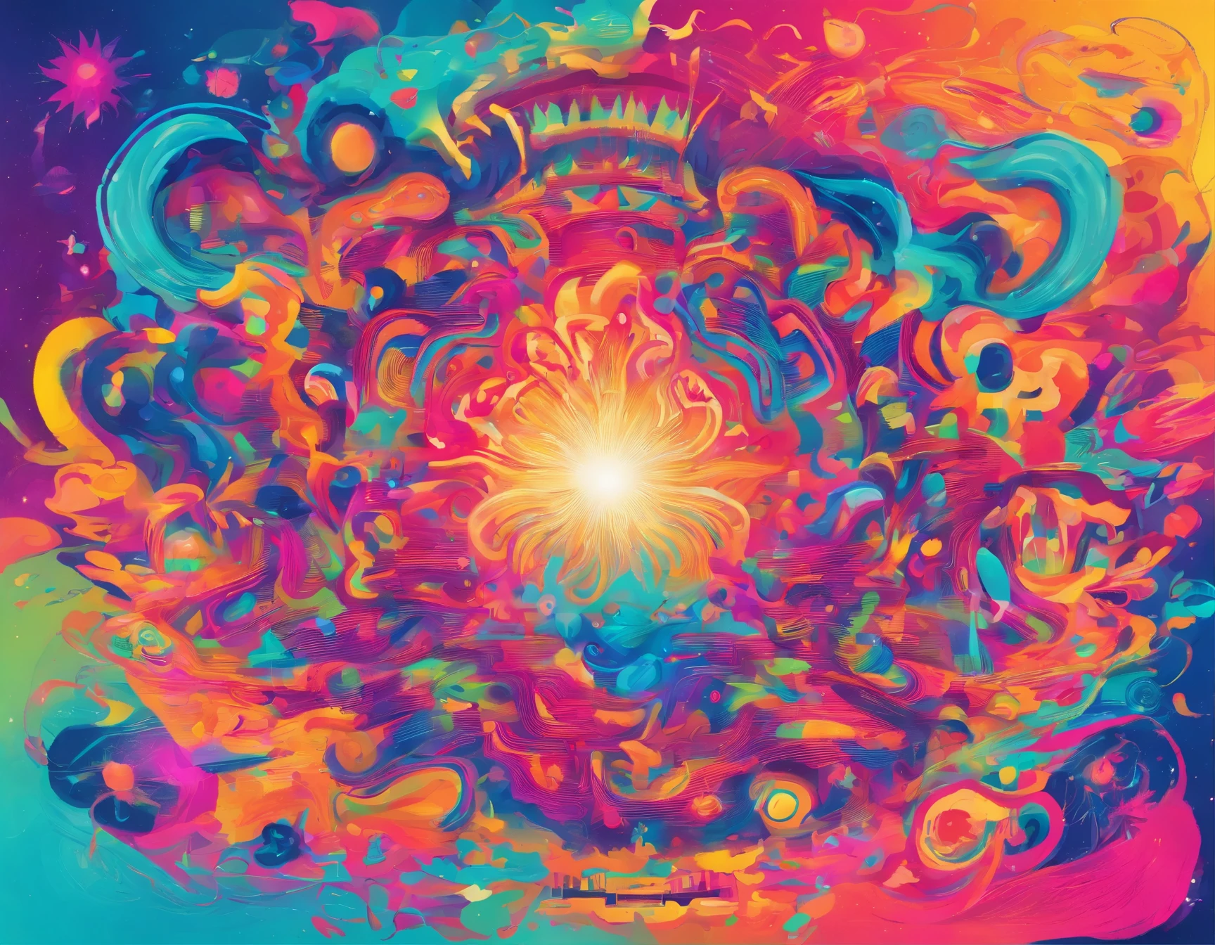 Portada para youtube relacionada a la musica electronica,universo,fiesta,familia y lsd