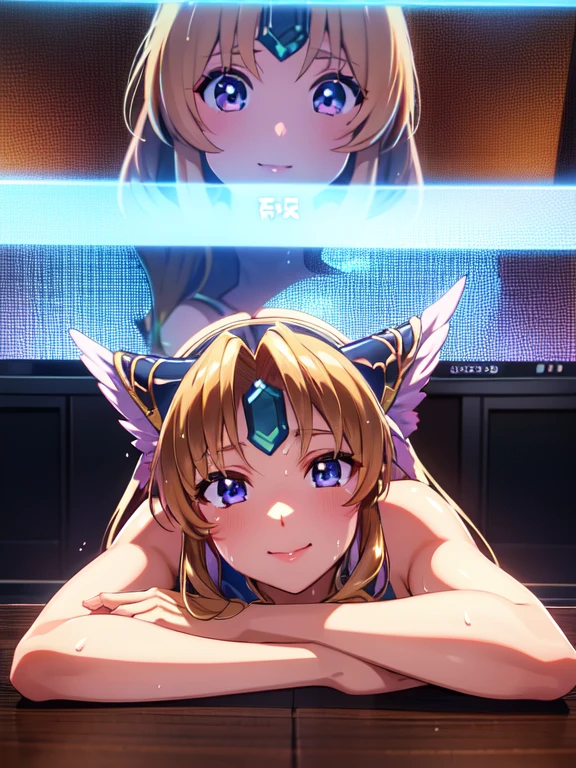 master piece,best quality,ultra detailed,8k,
ambient light,realistic skin,glossy skin,
(lora:riesz1-000014:1)、
A realistic depiction of a person trapped inside a glass bottle, 、(lie face down:1.3)、(portrait)、(the body is very wet:1.5)、yukata、Glossy lips、Slightly emphasize the lower lip、A big smile、emphasizing the cleavage、