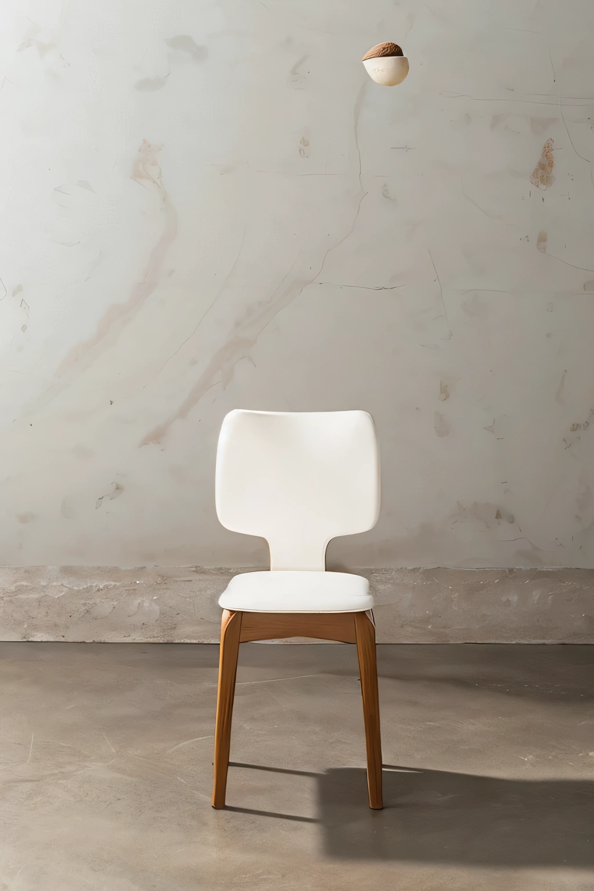 (((((White stone background)))))、(((A bag on a chair)))、Cafe、Cool、((((Like graphic art))))、(((A cafe with a sea view)))