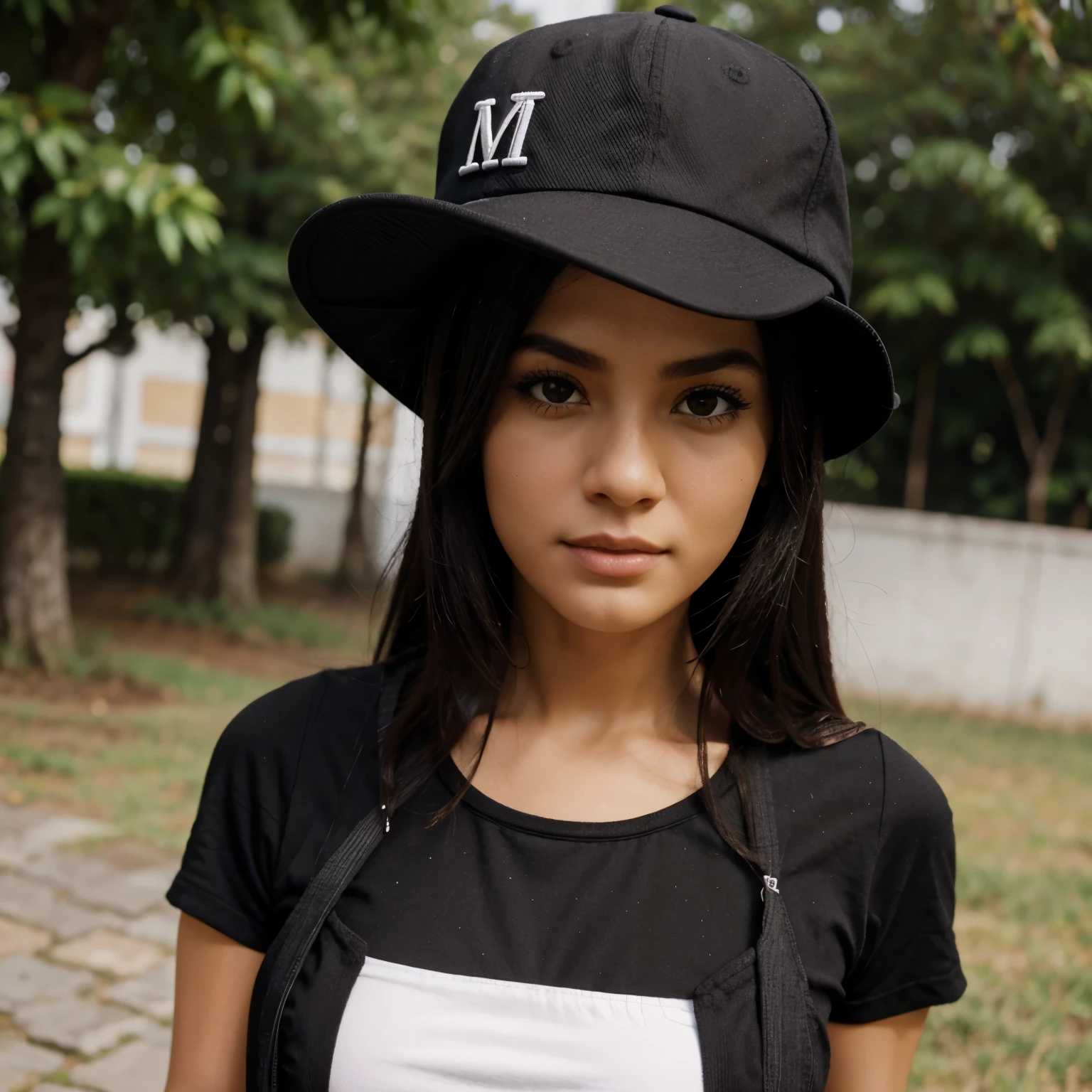 Pelo blanco, ropa negra, gorra negra, alas negras, roblox