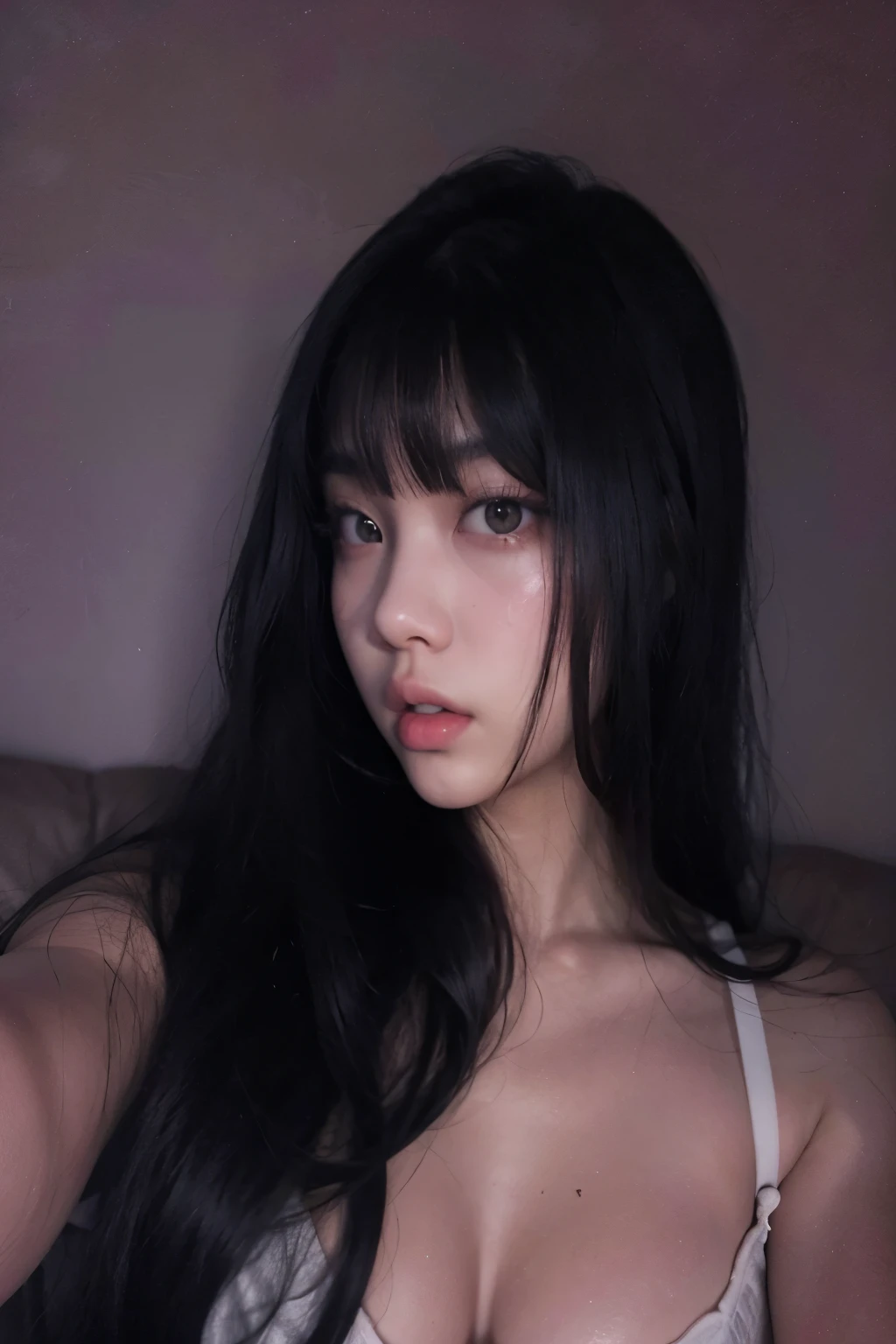 mulher Asian com longos cabelos pretos e sutiã branco,  coreana, she has black hair com franja, Ulzzang, Jennie Kim, Jennie Blackpink, Jennie, Jennie Blackpink, 18 anos de idade, 1 8 are, Jennie, com franja,  Asian, Kim Jennie Blackpink 