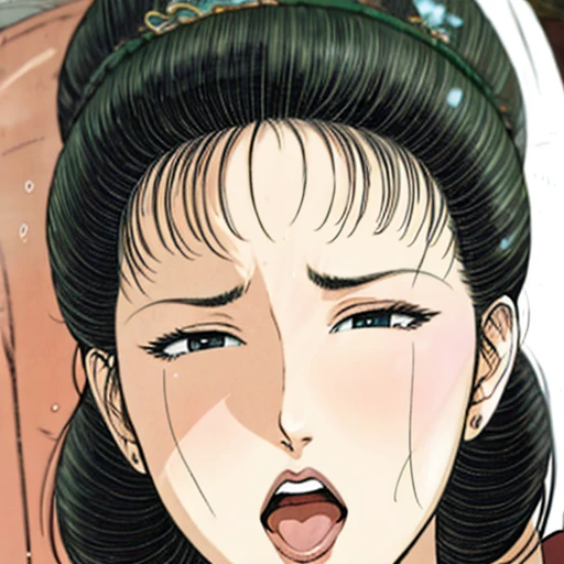 (best quality), (very aesthetic), (ultra-detailed), (best illustration),(a mature female),(perfect face),Suikoden,Mrs. Lin,(((NSFW))),((full_body)),((full_Nude)),(crying),red cheek,sweating,skinny,flushed skin,(Woman with pubic hair),(standing),(ahegao),traditional Chinese bedroom,front view