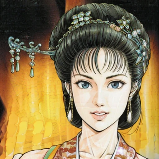 NSFW,Woman,{full_nude},{full_body},big breast,big nipple,Pubic hair of the same color as the hair,red cheek, crying, open mouth,skinny,sit on the chinese traditional style bed,{best quality}, {very aesthetic}, {ultra-detailed}, {best illustration},Blowjob, male, penis, Bukkake, Cum on my chest