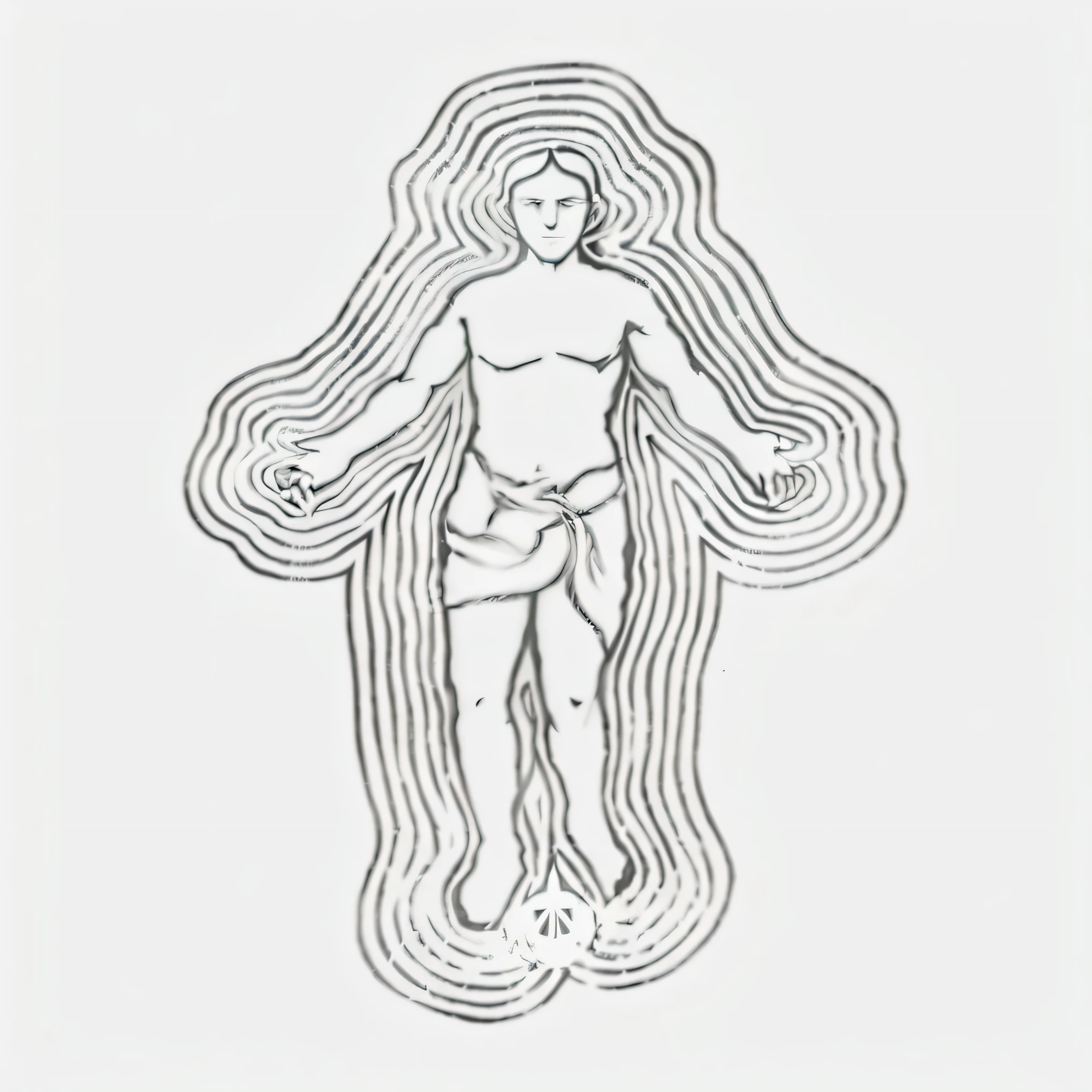 Drawing that reflects tranquility made with spirals