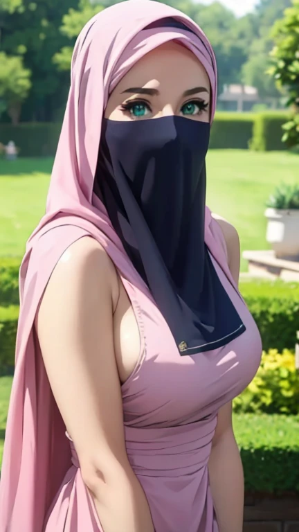 Big tits hijab babe nude sweaty body