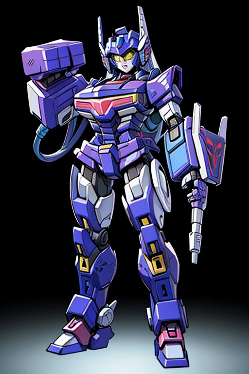 Autobot Girl, Transformers Girl, Masterpiece, full body shot, Robot Mo-de, B-グルモーde