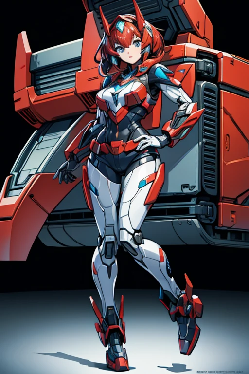 Autobot Girl, Transformers Girl, Masterpiece, full body shot, Robot Mo－de, B－グルモーde