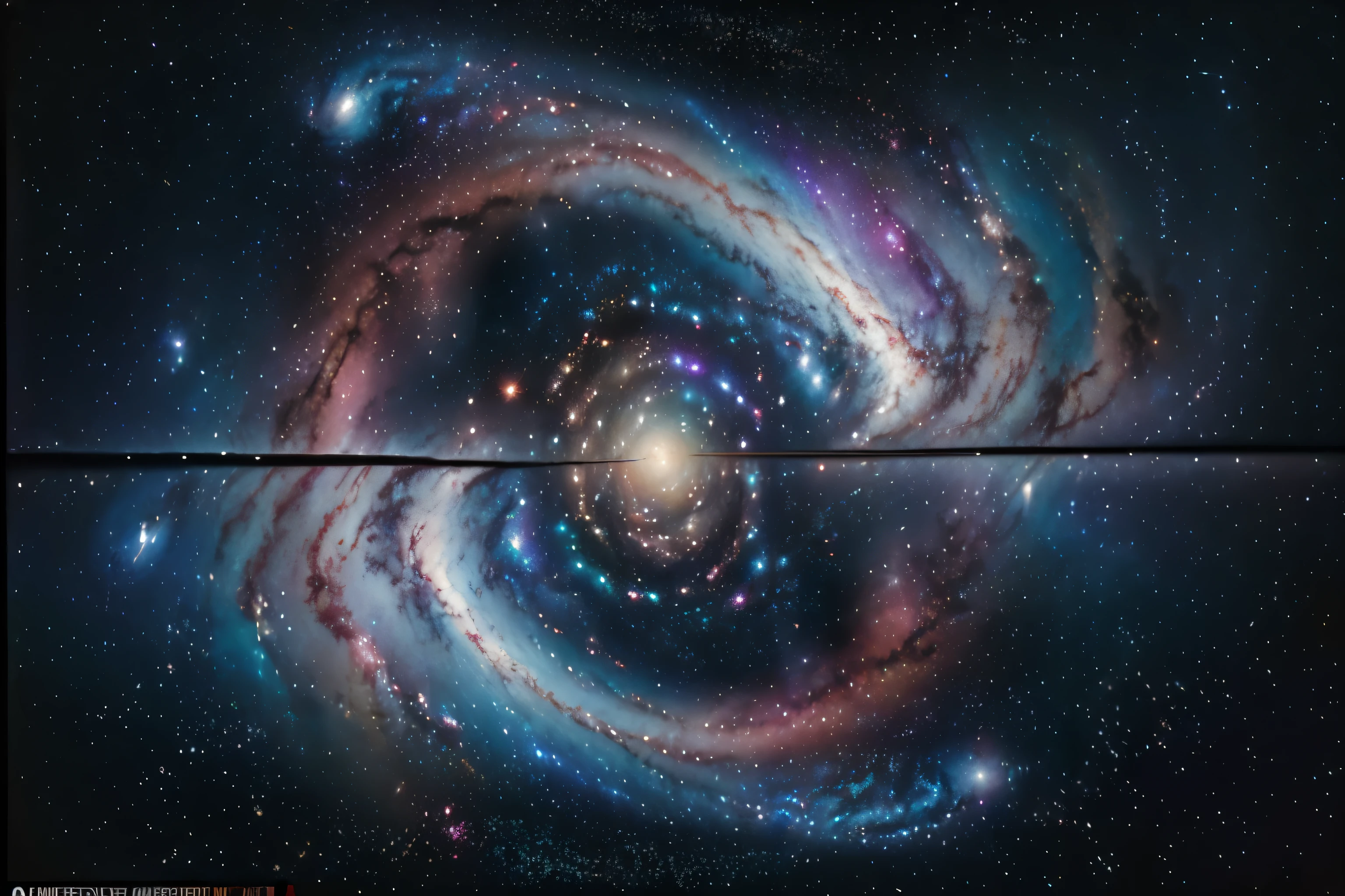 Colorful galaxies and planets swirl in a mesmerizing cosmic dance, the vibrant hues capturing the eye. A professionally shot photograph exhibits the beauty of outer space with stunning clarity and detail. Bright stars twinkle against dark, velvet skies, while neon blues and purples create a sense of wonder and awe. The high resolution image immerses viewers in the vastness and beauty of the cosmos, making them feel as though they are floating among the stars themselves.