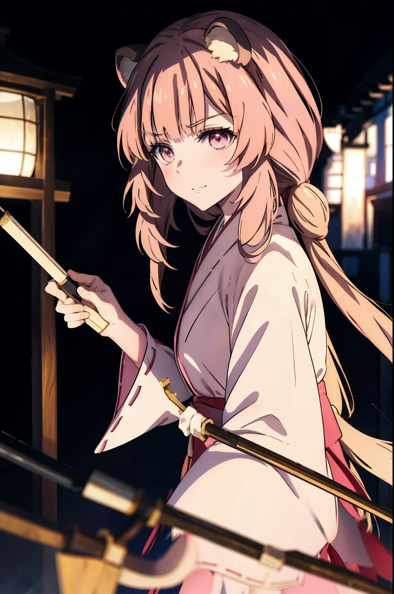 Raphtalia, Raphtalia, Long Hair, bangs, brown hair, Animal ears, Raccoon Ears, Raccoon Tail, Raccoon Girl, (Pink Eyes:1.3), happy smile, smile, Open your mouth,Platycodon grandiflorum,Miko, White Kimono,Red Hakama Kimono, As with the skirt, Wide sleeves, Long sleeve, Thick sleeves,Ribbon-trimmed sleeves, Daytime,Clear skies,
とてもLong Hair, 鈍いbangs, Low ponytail,
break outdoors, shrine,torii,
break looking at viewer, (Cowboy Shot:1.5),
break (masterpiece:1.2), highest quality, High resolution, unity 8k wallpaper, (figure:0.8), (Beautiful fine details:1.6), Highly detailed face, Perfect lighting, Highly detailed CG, (Perfect hands, Perfect Anatomy),