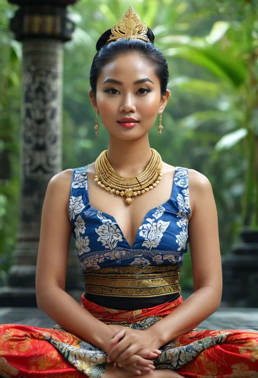 a 20 year old thai woman naked in a sarong