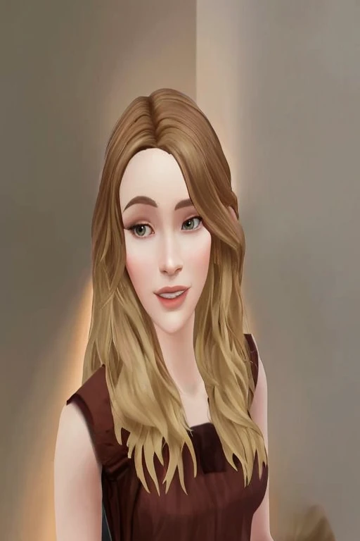 there is a woman with long blonde hair and a brown dress, inspirado en Sim Sa-jeong, inspired by Emma Ríos, sombreado realista, inspirado en Rhea Carmi, avatar de segunda vida, inspirado en Galen Dara, in bowater art style, semi realista, inspirado en Claire Falkenstein, inspirado por Isobelle Ann Dods-Withers